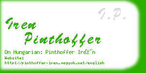 iren pinthoffer business card